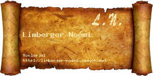 Limberger Noémi névjegykártya